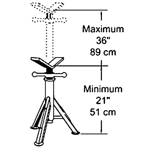 Heavy-Duty Pipe Jack, 2500 lbs. Load Capacity Toolneeds Inc.