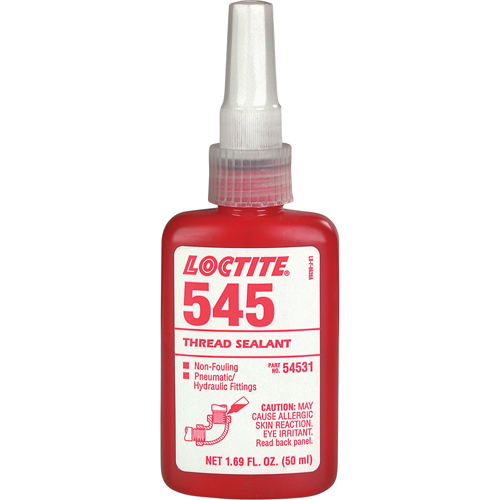 Thread Sealant 545 Hydraulic/Pneumatic Sealant, Bottle, 50 ml, -54° C - 149° C/-65° F - 300° F Toolneeds Inc.