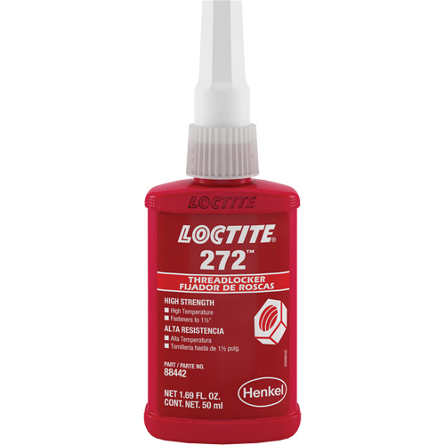Threadlocker 272 High Temperature, Red, High, 50 ml, Bottle Toolneeds Inc.