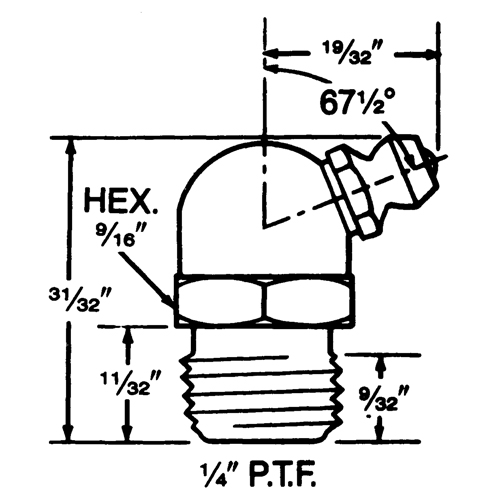 Fitting, 1/4" Thread Toolneeds Inc.