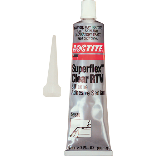 Superflex RTV Silicone Adhesive Sealant, Tube, Clear Toolneeds Inc.