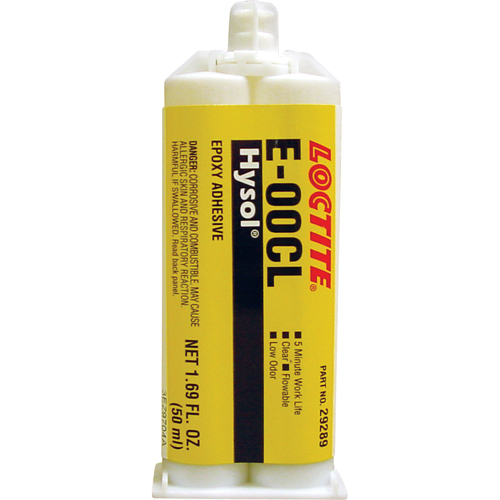 Hysol E-00CL Epoxy, Two-Part, Dual Cartridge, 97 g., Clear Toolneeds Inc.