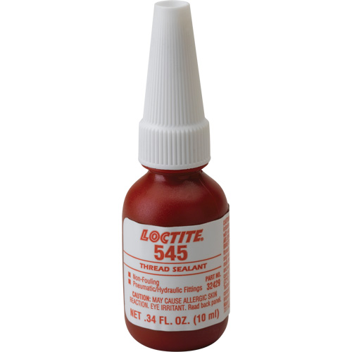 Thread Sealant 545 Hydraulic/Pneumatic Sealant, Bottle, 10 ml, -54° C - 149° C/-65° F - 300° F Toolneeds Inc.