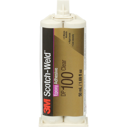 Scotch-Weld Adhesive, 1.7 fl. oz., Dual Cartridge, Two-Part, Clear Toolneeds Inc.