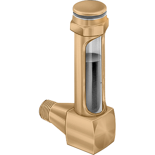 Brass Liquid Level Gauges - Short Elbow, Threaded, 1-15/16" L, 225°F (107.22° C) Toolneeds Inc.
