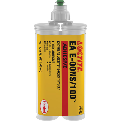 E-00NS Hysol Epoxy, 400 ml, Dual Cartridge, Two-Part, Translucent Toolneeds Inc.