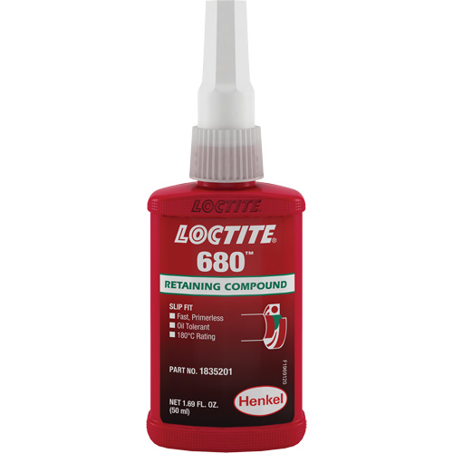 Loctite&reg; 680 Retaining Compound, 50 ml, Bottle, Green Toolneeds Inc.