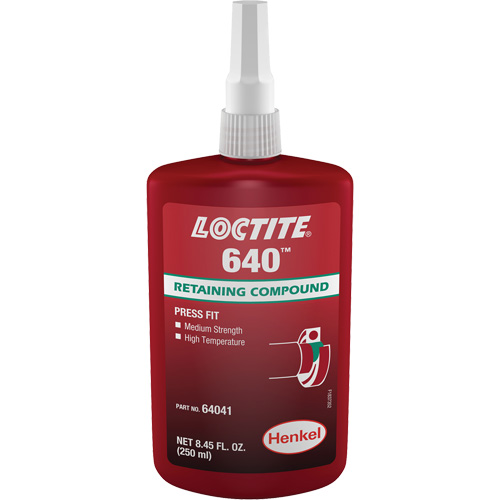 Compos&eacute; de retenue Loctite 640, 250 ml, Bouteille, Vert Toolneeds Inc.