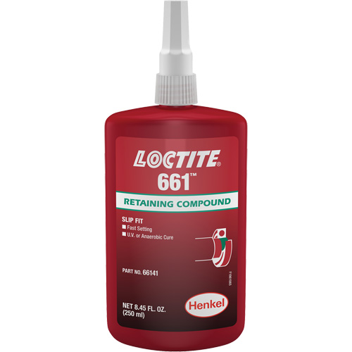 Compos&eacute; de retenue Loctite 661, 250 ml, Bouteille, Jaune Toolneeds Inc.