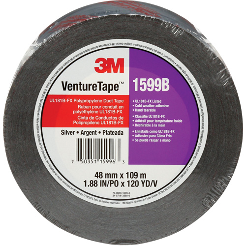 Ruban en polypropyl&egrave;ne Venture Tape 1599B, 3 mils, Argent, 48 mm (2") x 109,7 m (359,9') Toolneeds Inc.