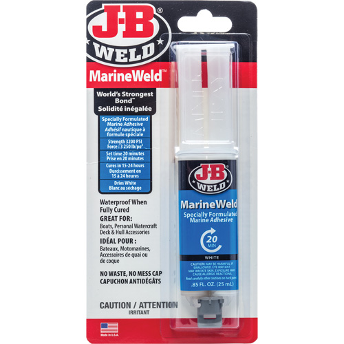 Adh&eacute;sif MarineWeld, 25 ml, Seringue, Deux composants, Blanc Toolneeds Inc.