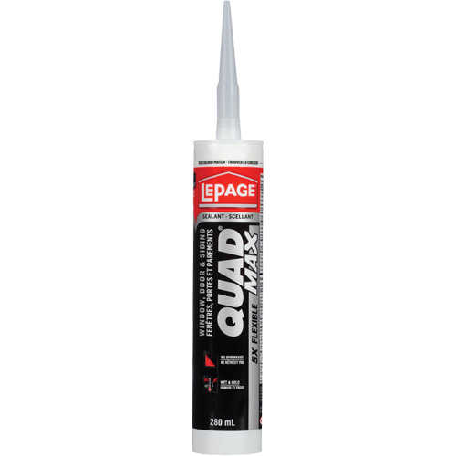 Quad&reg; Max Siding & Window Sealant, 280 ml, Tube, Off-White Toolneeds Inc.