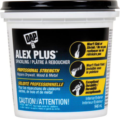Alex Plus&reg; Spackling, 946 ml, Plastic Container Toolneeds Inc.