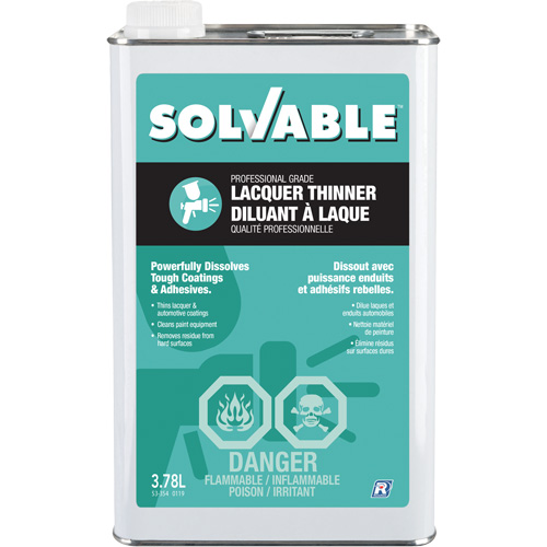 Professional Grade Lacquer Thinner, Rectangular Can, 3.78 L Toolneeds Inc.