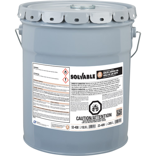 Huile de lin bouillie, Seau, 18,9 L Volume net Toolneeds Inc.