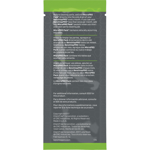 Agent nettoyant antimicrobien MicroPro Pack, 0,5 oz, Pochette Toolneeds Inc.