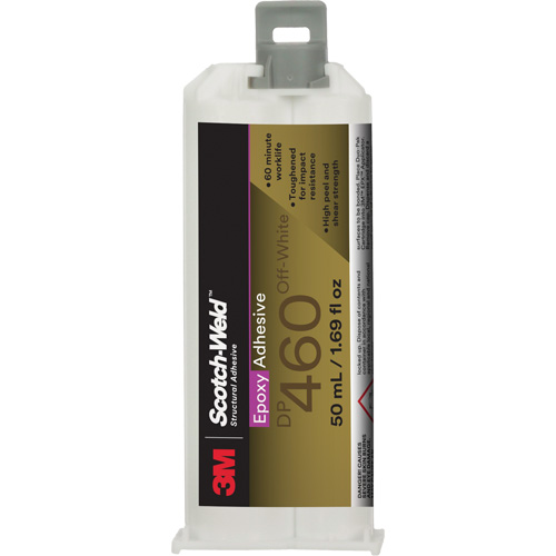 Scotch-Weld Adhesive, 50 ml, Dual Cartridge, Two-Part, White Toolneeds Inc.