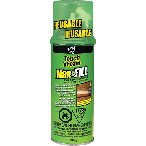 Touch 'n Foam&reg; Max Fill Triple Expanding Sealant, 340 g, Aerosol Can, Cream Toolneeds Inc.