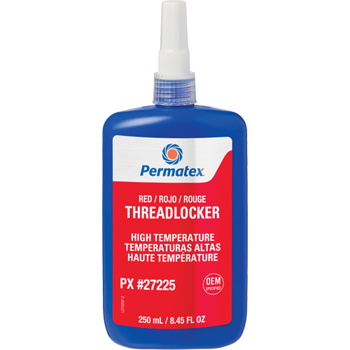 High Temperature Threadlocker, Red, High, 250 ml, Bottle Toolneeds Inc.