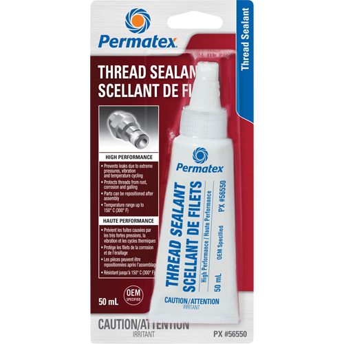 High Performance Thread Sealant, Tube, 50 ml, -54° C - 149° C/-65° F - 300° F Toolneeds Inc.