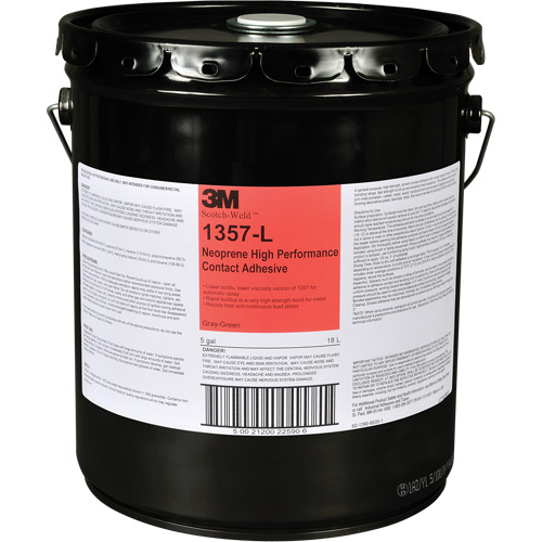 Neoprene High-Performance Contact Adhesive, Drum, 5 gal., Green Toolneeds Inc.