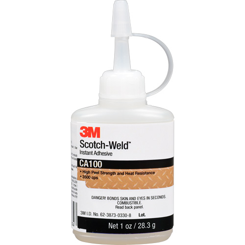 Scotch-Weld Instant Adhesive CA100, Off-White, Bottle, 1 oz. Toolneeds Inc.