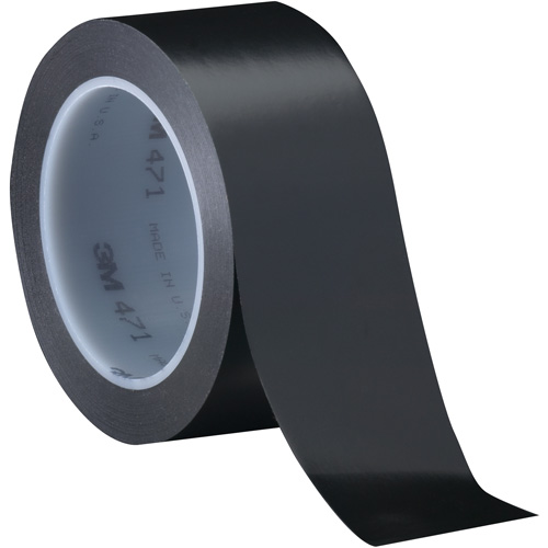 471 Vinyl Tape, 76 mm (3") W x 32.9 m (108') L, 5.2 mils, Black Toolneeds Inc.