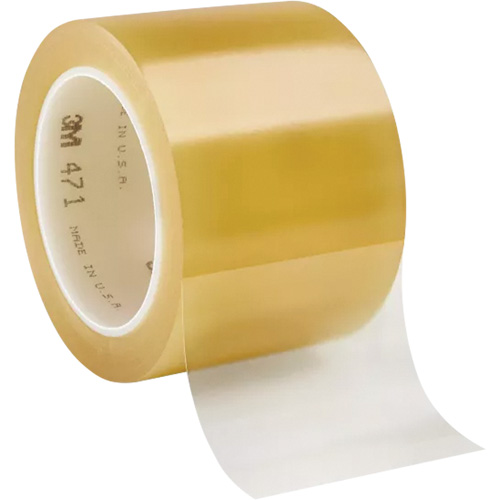 471 Vinyl Tape, 76.2 mm (3") W x 32.9 m (108') L, 5.2 mils, Clear Toolneeds Inc.
