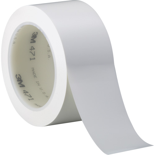 471 Vinyl Tape, 38 mm (1-1/2") W x 32.9 m (108') L, 5.2 mils, White Toolneeds Inc.