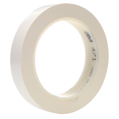 Ruban en vinyle 471, 25,4 mm (1") la x 32,9 m (108') lo, 5,3 mils, Blanc Toolneeds Inc.