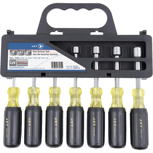 JKND-7S Cushion Grip Nutdriver Set, 7 Pcs., Non Magnetic, Imperial Toolneeds Inc.