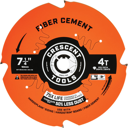 Lame de scie circulaire, 7-1/4", 4 dents, Pour B&eacute;ton Toolneeds Inc.