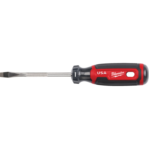Tournevis &agrave; fente, Tige de 1/4", Ronde, 211 mm lo, Prise en Coussin&eacute;e Toolneeds Inc.