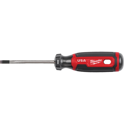 Cabinet Screwdriver, 3/16" Tip, Round, 170 mm L, Cushion Grip Handle Toolneeds Inc.