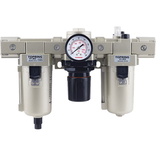 Filtre, r&eacute;gulateur, lubrifiant avec bol m&eacute;tallique, 1/2" NPT, 150 psi Toolneeds Inc.