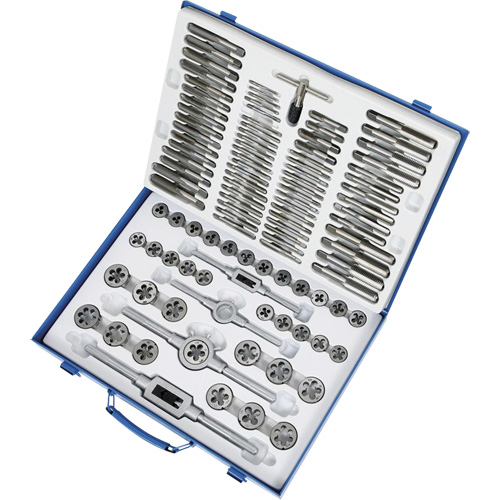 TD110A Jeu de tarauds et fili&egrave;res en alliage de premi&egrave;re qualit&eacute; SAE/m&eacute;trique, 110 Morcea Toolneeds Inc.