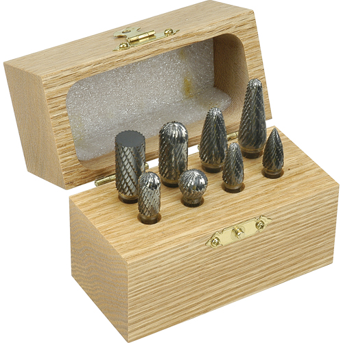 Jeu de fraises au carbure &agrave; coupe double, 8 morceaux Toolneeds Inc.