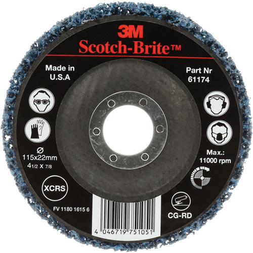Scotch-Brite Clean & Strip Disc, 4-1/2" Dia., Extra Coarse Grit, Silicon Carbide Toolneeds Inc.