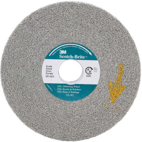 Meules d'&eacute;barbage EXL Scotch-Brite, 6" x 1", Arbre de 1", Oxyde d'aluminium Toolneeds Inc.