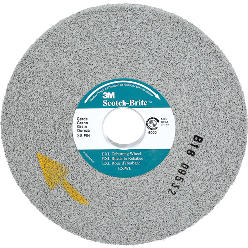 Meule d'&eacute;barbage EXL Scotch-Brite, 6" x 1/2", Arbre de 1", Oxyde d'aluminium Toolneeds Inc.