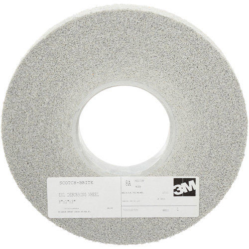 Meules d'&eacute;barbage EXL Scotch-Brite, 8" x 1", Arbre de 3", Oxyde d'aluminium Toolneeds Inc.
