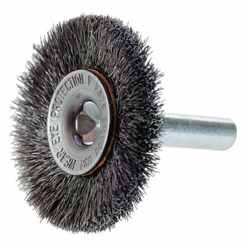 Brosses rotatives &agrave; fils cr&ecirc;p&eacute;s a/arbre 1/4", 3" dia., Fils 0,014", Arbre 1/4" Toolneeds Inc.