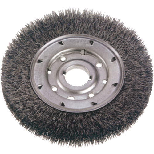 Brosses rotatives &agrave; fils cr&ecirc;p&eacute;s - Face moyenne, 8" dia., Fils 0,0118", Arbre 2" Toolneeds Inc.