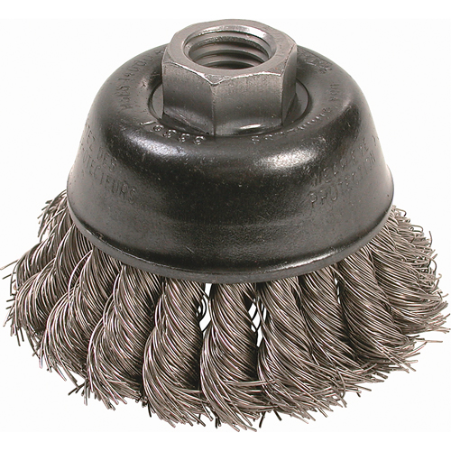 Brosses-boisseau &agrave; fils nou&eacute;s - Petites rectifieuses &agrave; grande vitesse, 2-3/4" dia. x 5/8"-11 arbre Toolneeds Inc.