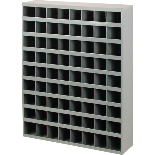 Steel Storage Bin Cabinet, 33-3/4" W x 8-1/2" D x 42" H, Grey Toolneeds Inc.