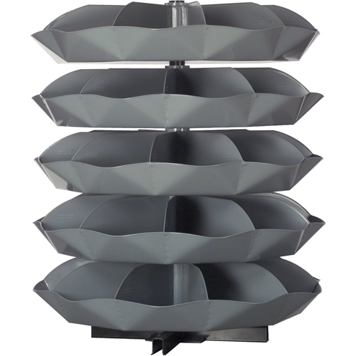 Rotabin&reg; Storage Units, 625 lbs. Capacity per Level, 4 Level, 45" H x 44" Dia. Toolneeds Inc.