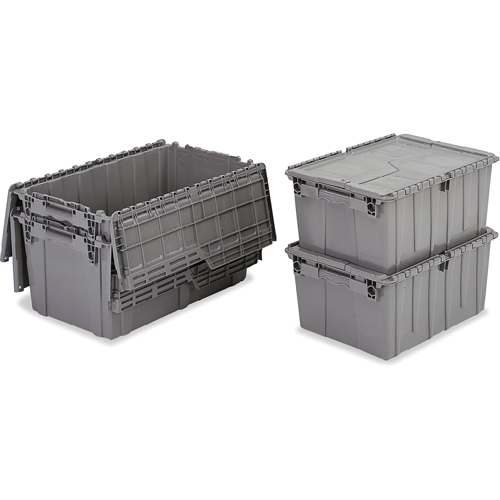 Contenants de distribution Flipak en plastique poly&eacute;thyl&egrave;ne (PE), 11,8" x 9,8" x 7,7", Gris Toolneeds Inc.