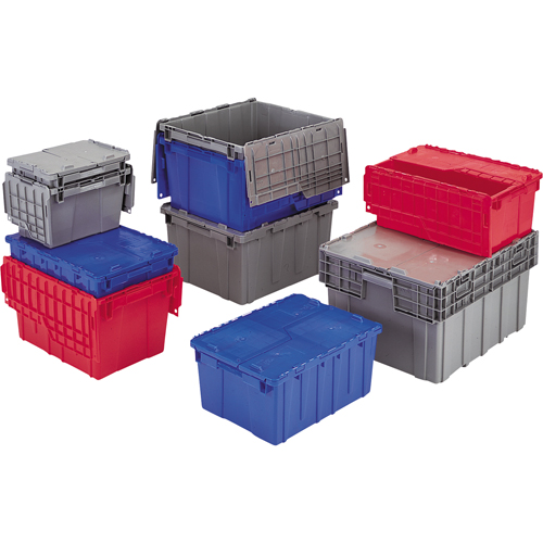 Contenants de distribution Flipak en plastique poly&eacute;thyl&egrave;ne (PE), 11,8" x 9,8" x 7,7", Gris Toolneeds Inc.