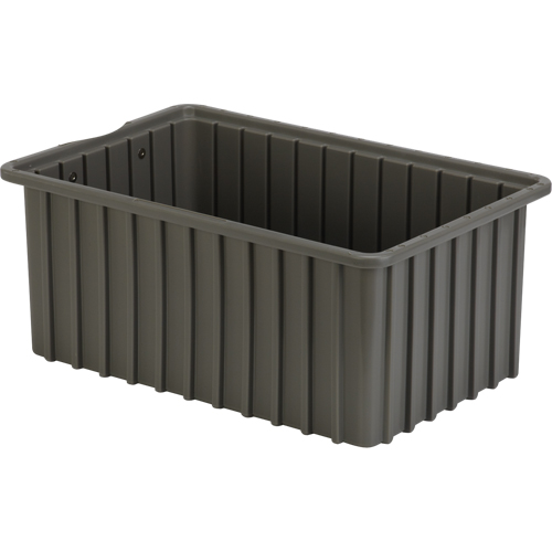 Divider Box&reg; Containers, Polyethylene, 16.5" W x 10.9" D x 7" H, Grey Toolneeds Inc.