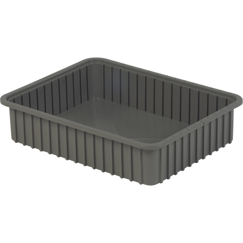 Divider Box&reg; Containers, Polyethylene, 22.4" W x 17.4" D x 5" H, Grey Toolneeds Inc.